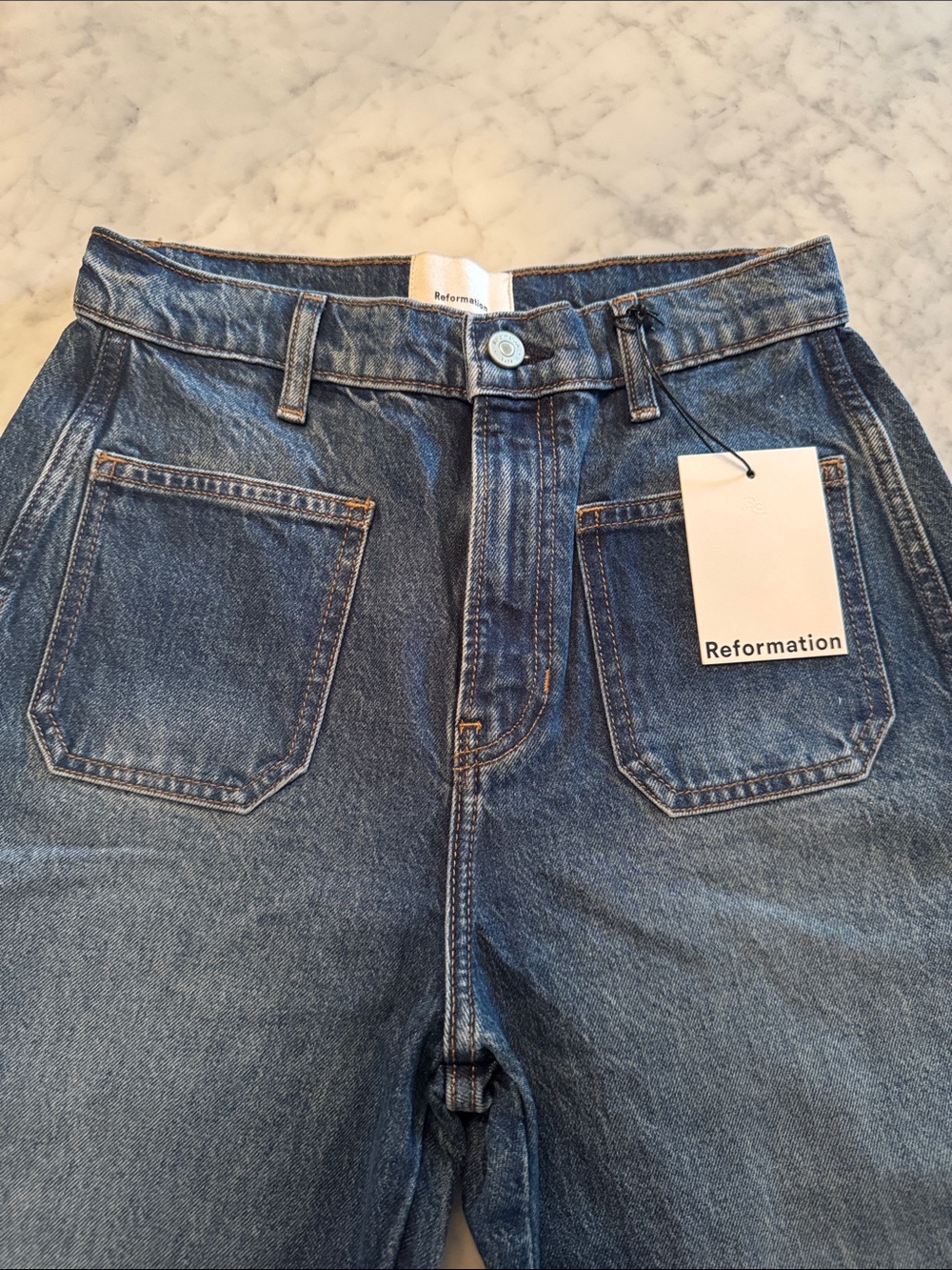BNNW Reformation Alyssa Stretch High-Rise Wide-Leg Long Jeans. Limited Edition. - Picture 9 of 11